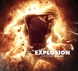 极品PS动作－爆破特效(含高清视频教程)：Explosion Photoshop Action